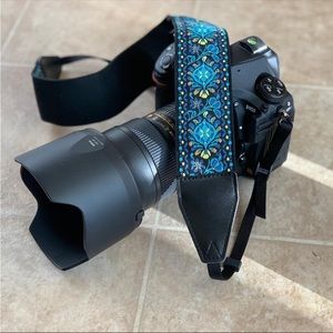 Handmade boho camera strap
